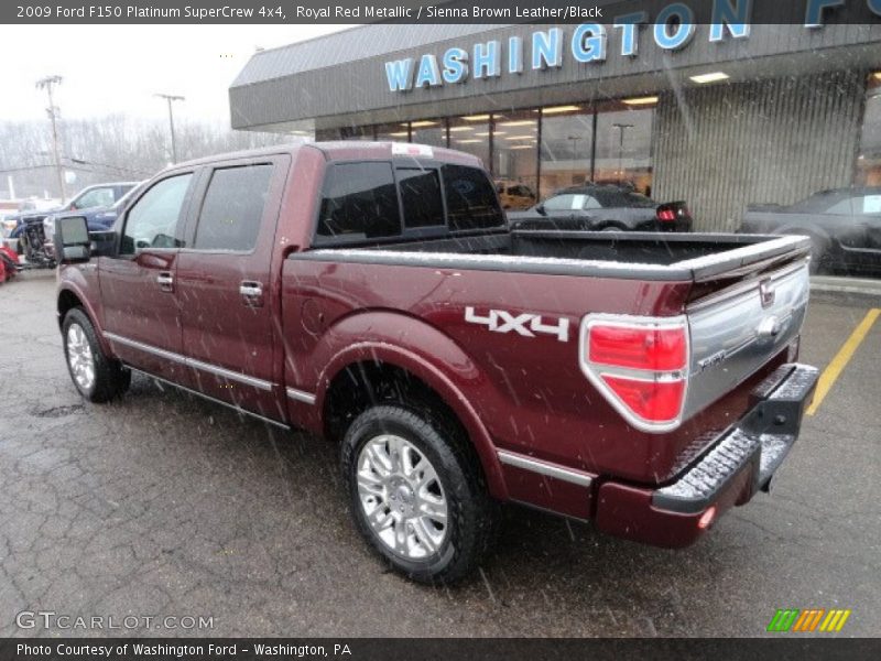 Royal Red Metallic / Sienna Brown Leather/Black 2009 Ford F150 Platinum SuperCrew 4x4