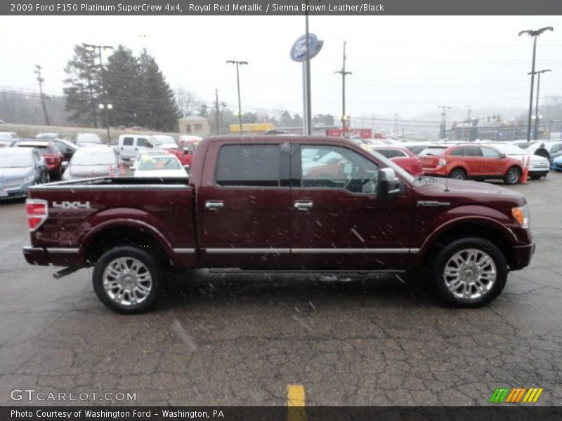 Royal Red Metallic / Sienna Brown Leather/Black 2009 Ford F150 Platinum SuperCrew 4x4