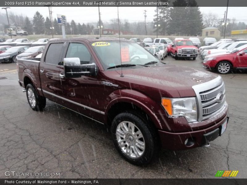 Royal Red Metallic / Sienna Brown Leather/Black 2009 Ford F150 Platinum SuperCrew 4x4