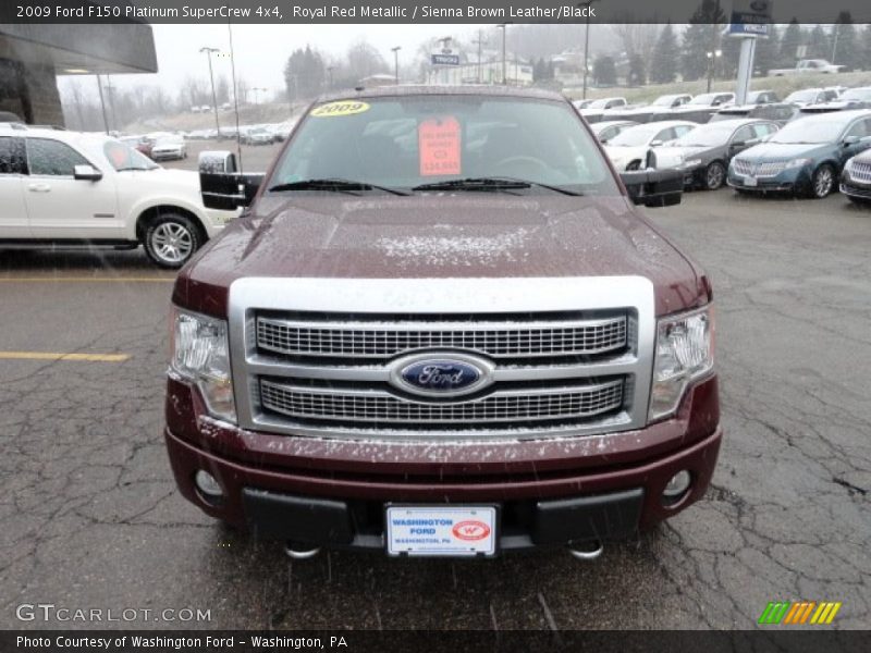 Royal Red Metallic / Sienna Brown Leather/Black 2009 Ford F150 Platinum SuperCrew 4x4