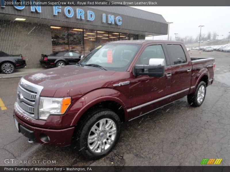 Royal Red Metallic / Sienna Brown Leather/Black 2009 Ford F150 Platinum SuperCrew 4x4