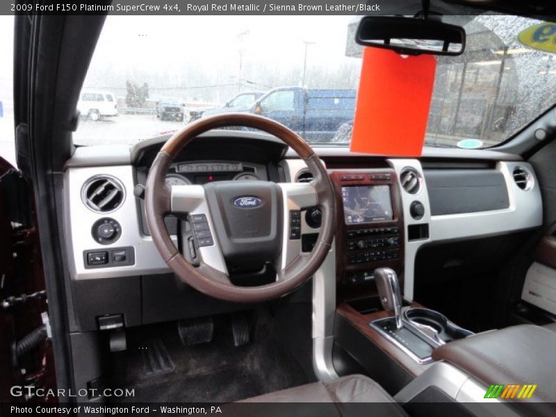 Royal Red Metallic / Sienna Brown Leather/Black 2009 Ford F150 Platinum SuperCrew 4x4