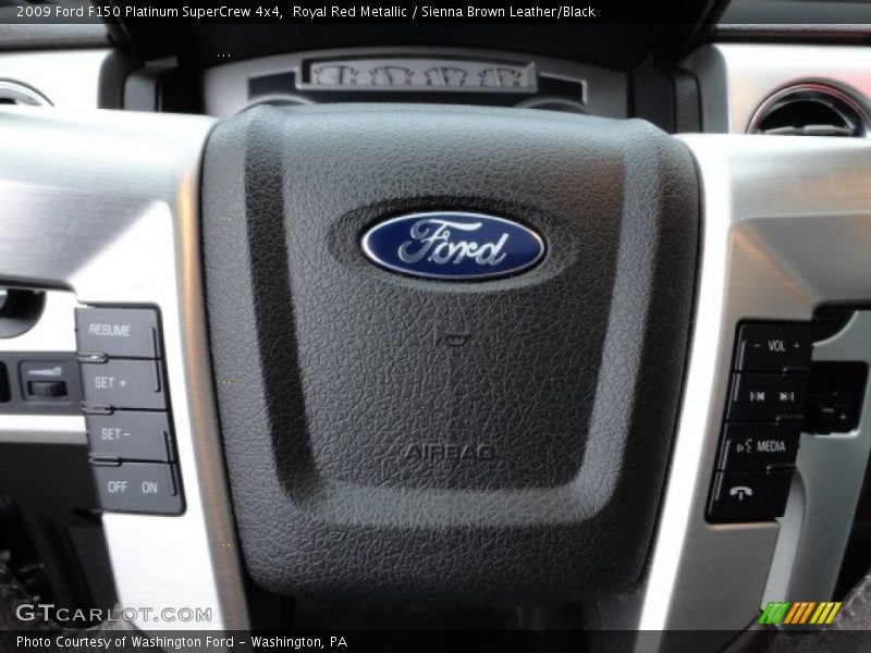 Royal Red Metallic / Sienna Brown Leather/Black 2009 Ford F150 Platinum SuperCrew 4x4