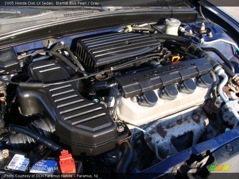Eternal Blue Pearl / Gray 2005 Honda Civic LX Sedan