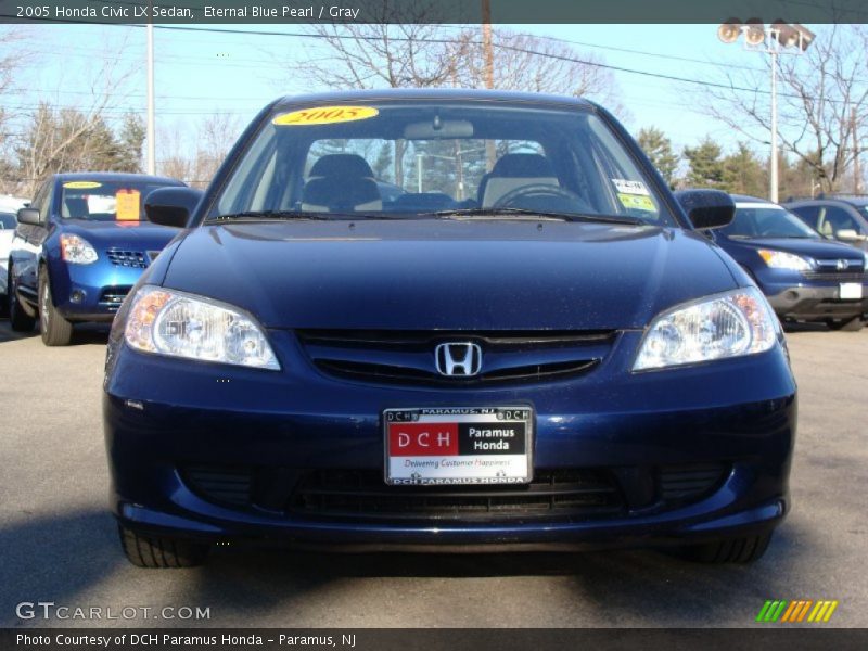 Eternal Blue Pearl / Gray 2005 Honda Civic LX Sedan