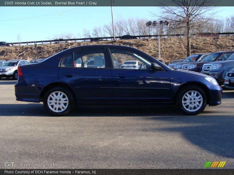 Eternal Blue Pearl / Gray 2005 Honda Civic LX Sedan