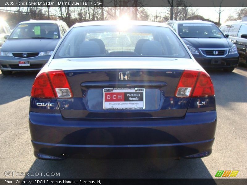 Eternal Blue Pearl / Gray 2005 Honda Civic LX Sedan