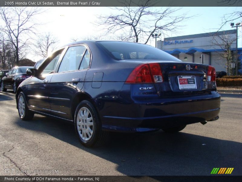 Eternal Blue Pearl / Gray 2005 Honda Civic LX Sedan