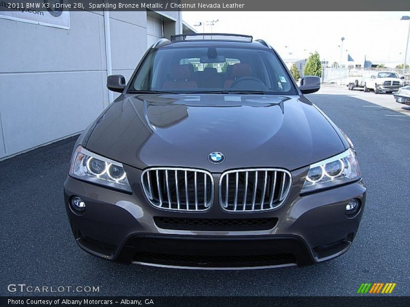 Sparkling Bronze Metallic / Chestnut Nevada Leather 2011 BMW X3 xDrive 28i
