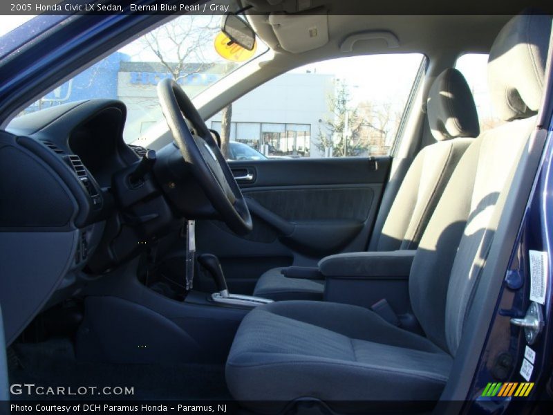 Eternal Blue Pearl / Gray 2005 Honda Civic LX Sedan