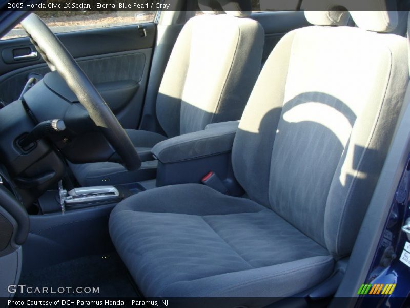 Eternal Blue Pearl / Gray 2005 Honda Civic LX Sedan