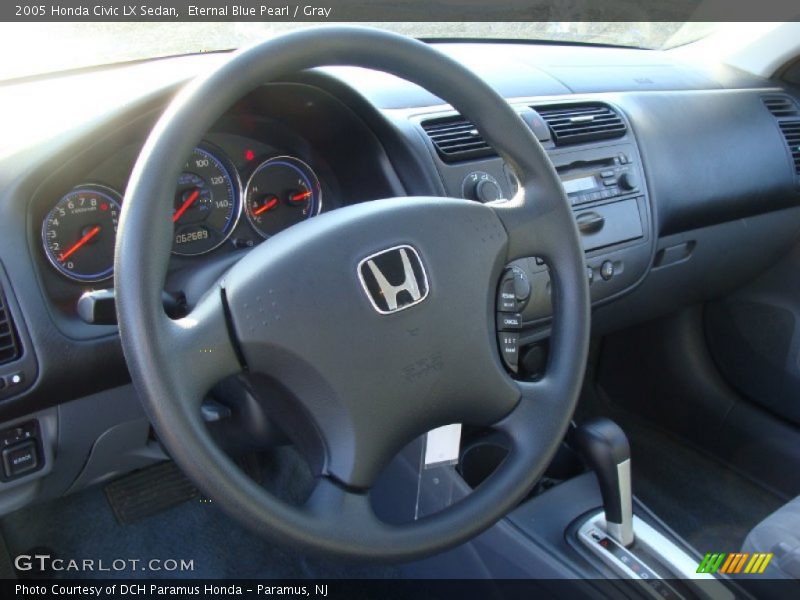 Eternal Blue Pearl / Gray 2005 Honda Civic LX Sedan