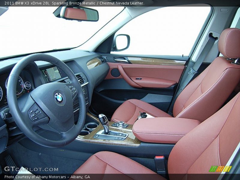 Sparkling Bronze Metallic / Chestnut Nevada Leather 2011 BMW X3 xDrive 28i