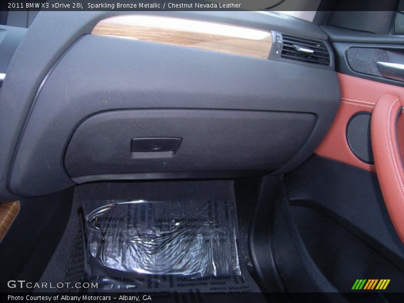Sparkling Bronze Metallic / Chestnut Nevada Leather 2011 BMW X3 xDrive 28i