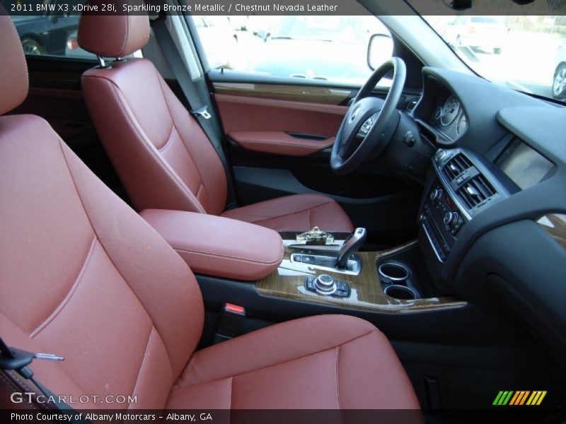 Sparkling Bronze Metallic / Chestnut Nevada Leather 2011 BMW X3 xDrive 28i