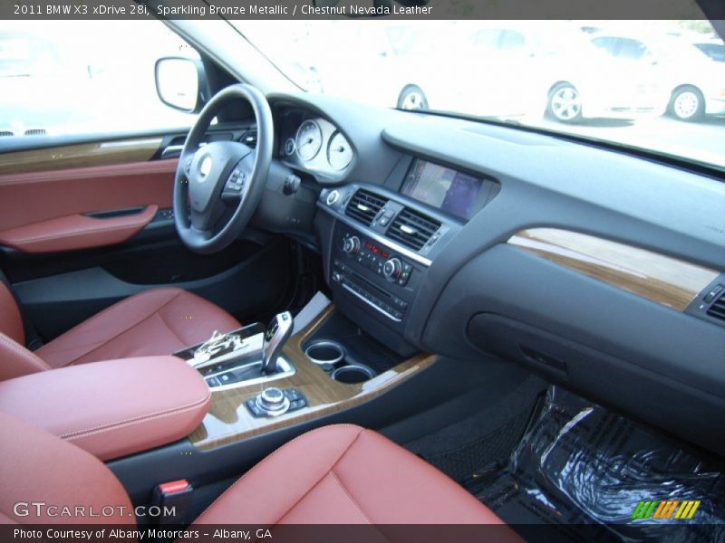 Sparkling Bronze Metallic / Chestnut Nevada Leather 2011 BMW X3 xDrive 28i