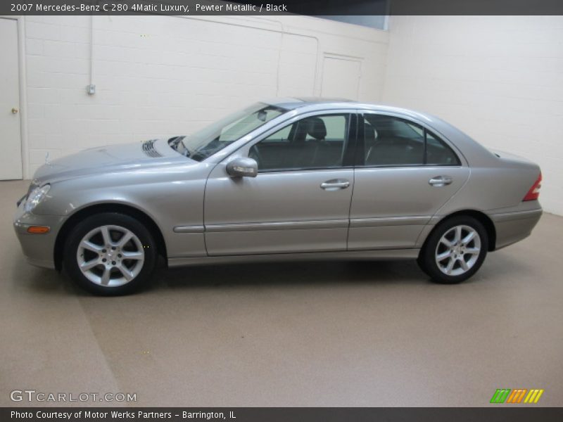 Pewter Metallic / Black 2007 Mercedes-Benz C 280 4Matic Luxury