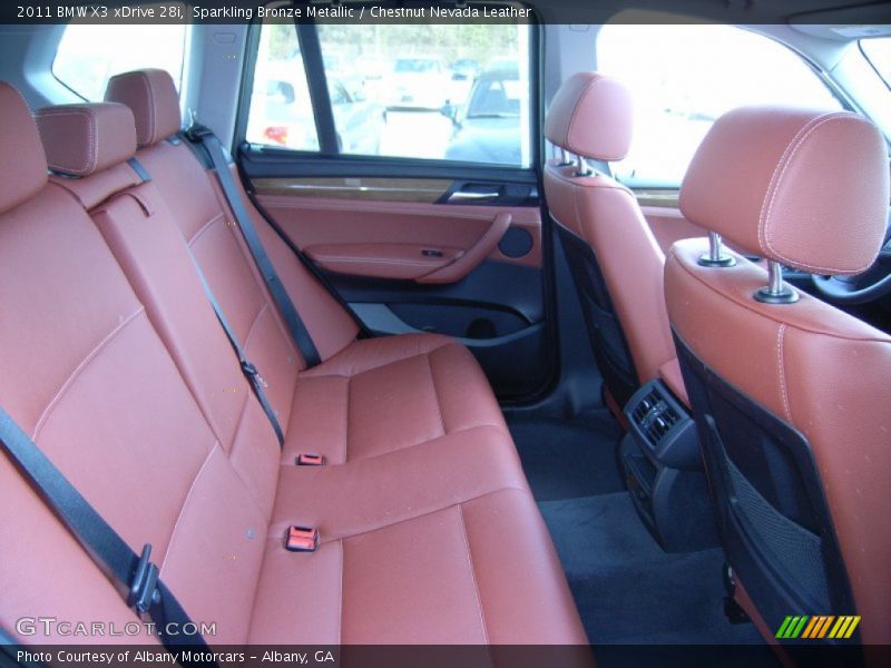 Sparkling Bronze Metallic / Chestnut Nevada Leather 2011 BMW X3 xDrive 28i