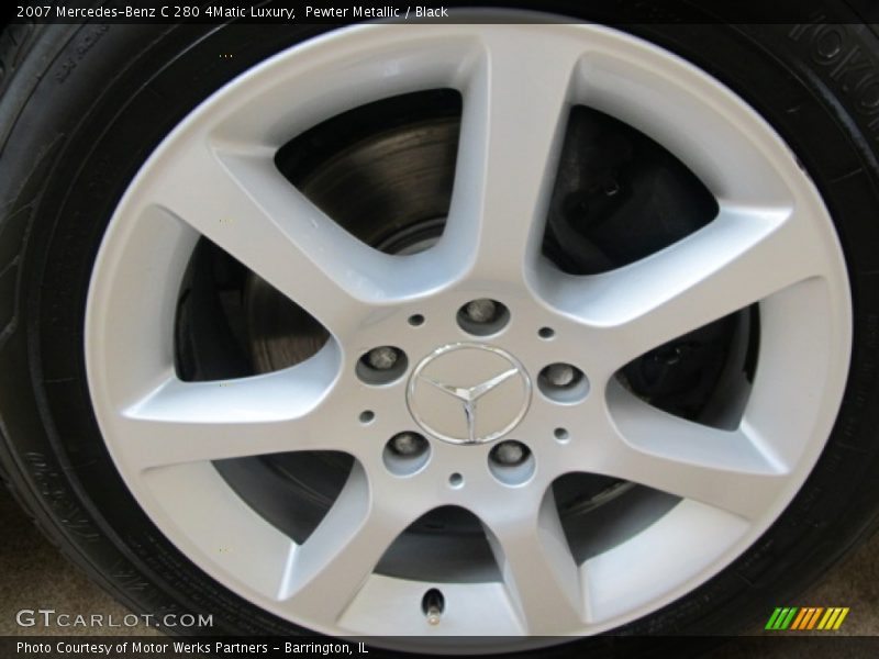 Pewter Metallic / Black 2007 Mercedes-Benz C 280 4Matic Luxury