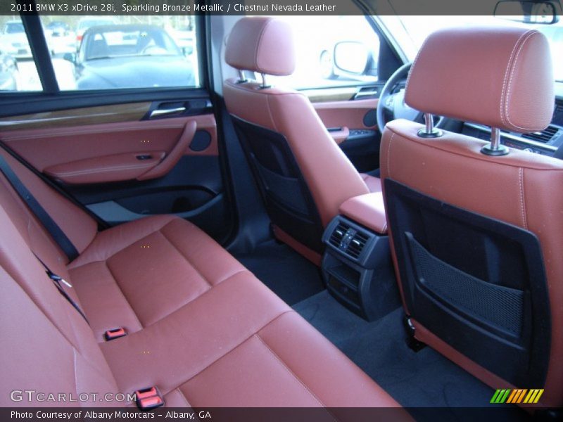 Sparkling Bronze Metallic / Chestnut Nevada Leather 2011 BMW X3 xDrive 28i