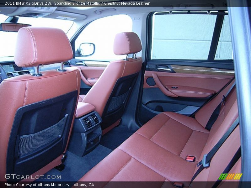 Sparkling Bronze Metallic / Chestnut Nevada Leather 2011 BMW X3 xDrive 28i