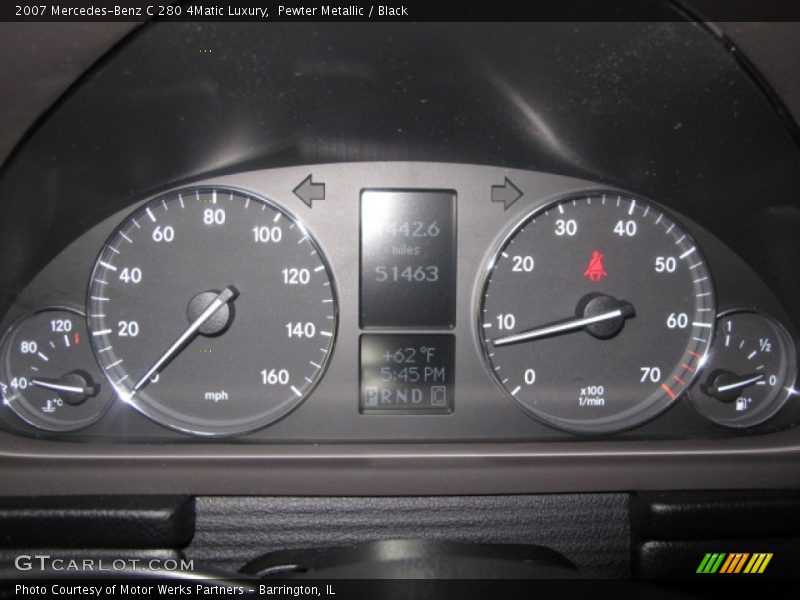 Pewter Metallic / Black 2007 Mercedes-Benz C 280 4Matic Luxury