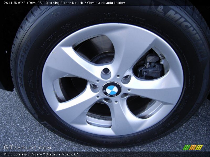 Sparkling Bronze Metallic / Chestnut Nevada Leather 2011 BMW X3 xDrive 28i