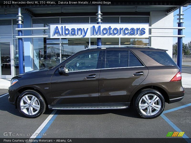 Dakota Brown Metallic / Almond Beige 2012 Mercedes-Benz ML 350 4Matic