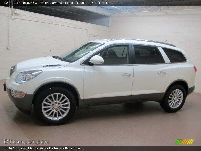 White Diamond Tricoat / Titanium/Dark Titanium 2011 Buick Enclave CX