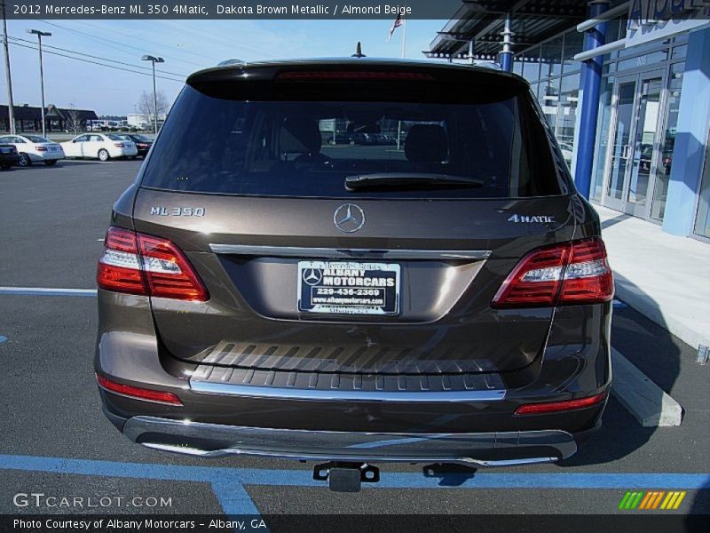 Dakota Brown Metallic / Almond Beige 2012 Mercedes-Benz ML 350 4Matic