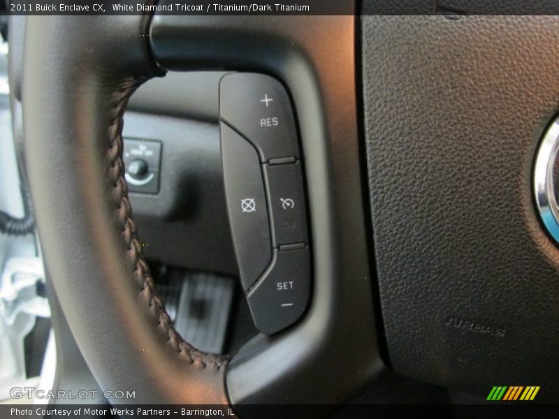 White Diamond Tricoat / Titanium/Dark Titanium 2011 Buick Enclave CX
