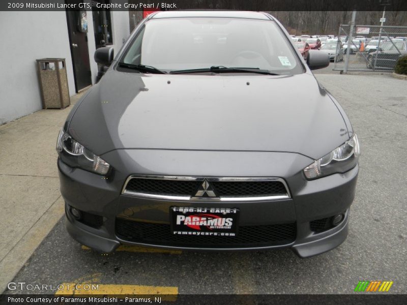 Graphite Gray Pearl / Black 2009 Mitsubishi Lancer GTS