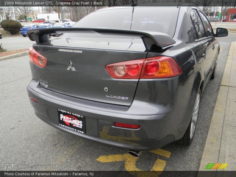 Graphite Gray Pearl / Black 2009 Mitsubishi Lancer GTS