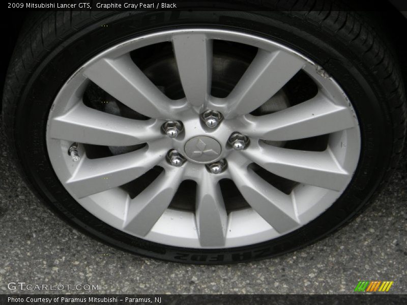 Graphite Gray Pearl / Black 2009 Mitsubishi Lancer GTS