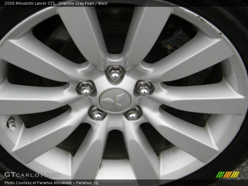 Graphite Gray Pearl / Black 2009 Mitsubishi Lancer GTS