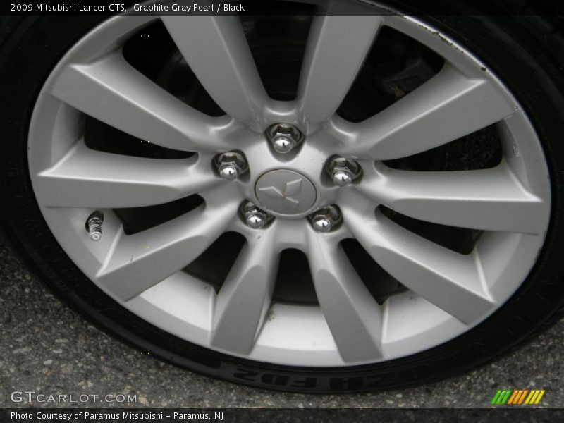 Graphite Gray Pearl / Black 2009 Mitsubishi Lancer GTS