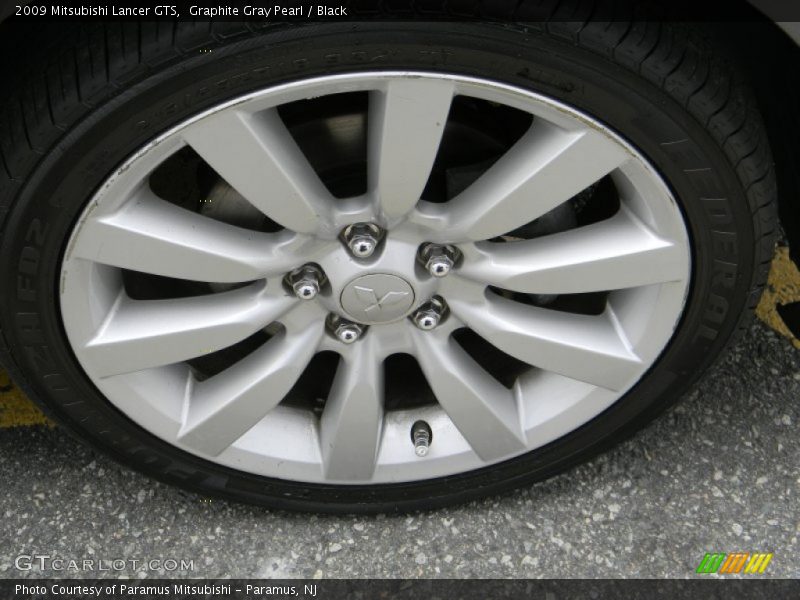 Graphite Gray Pearl / Black 2009 Mitsubishi Lancer GTS