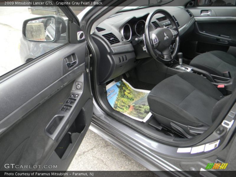 Graphite Gray Pearl / Black 2009 Mitsubishi Lancer GTS