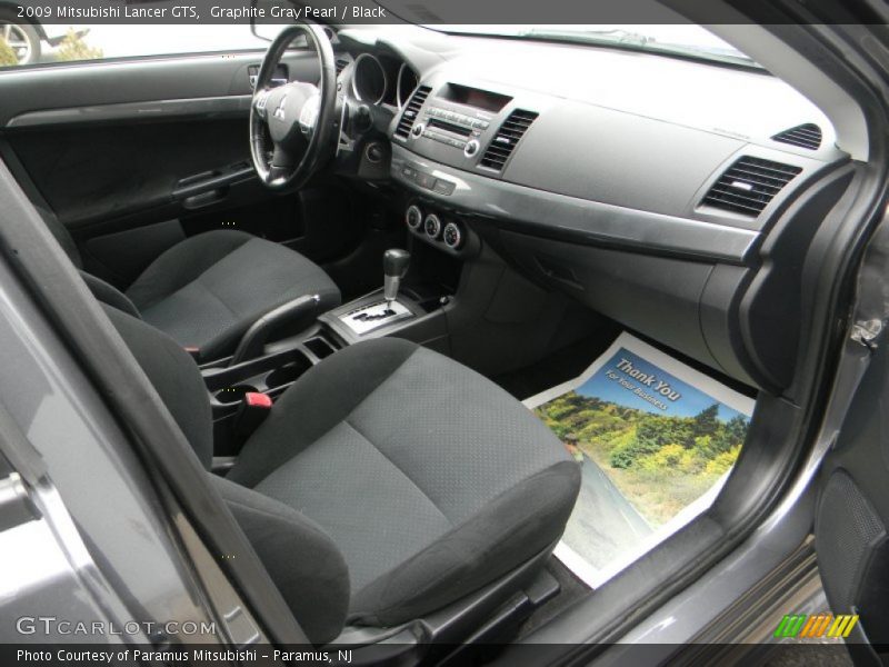 Graphite Gray Pearl / Black 2009 Mitsubishi Lancer GTS