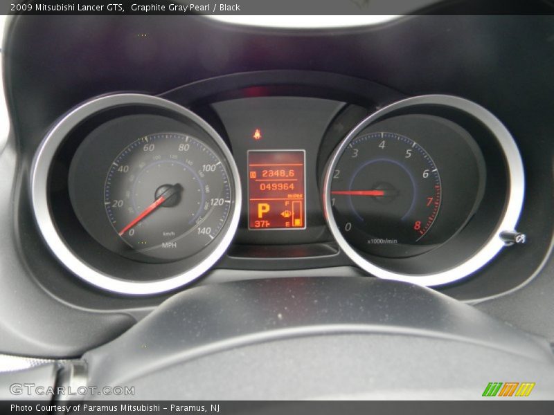 Graphite Gray Pearl / Black 2009 Mitsubishi Lancer GTS