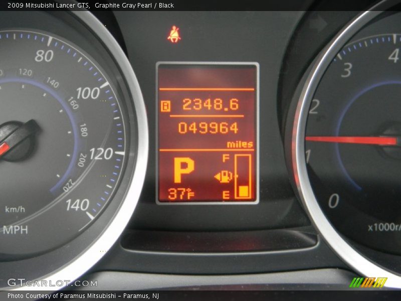 Graphite Gray Pearl / Black 2009 Mitsubishi Lancer GTS