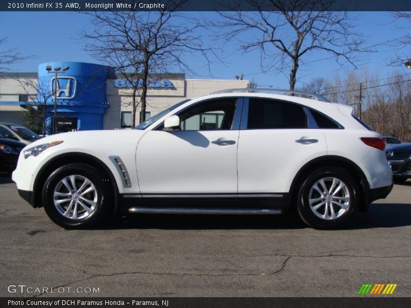 Moonlight White / Graphite 2010 Infiniti FX 35 AWD