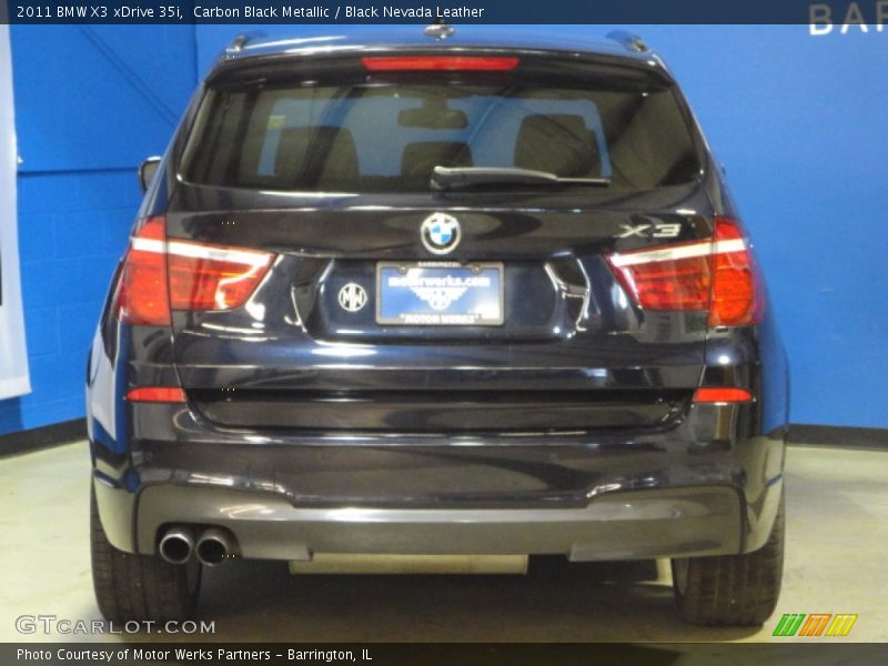 Carbon Black Metallic / Black Nevada Leather 2011 BMW X3 xDrive 35i