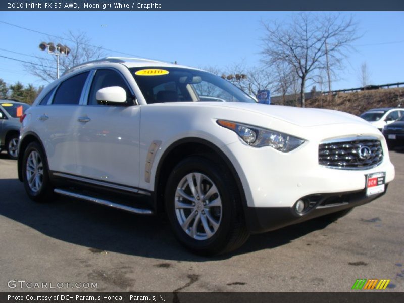 Moonlight White / Graphite 2010 Infiniti FX 35 AWD