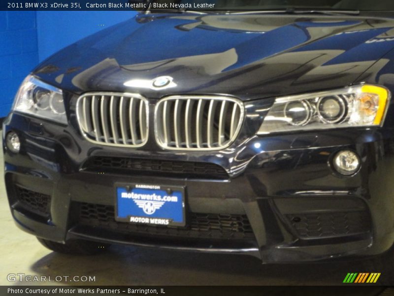 Carbon Black Metallic / Black Nevada Leather 2011 BMW X3 xDrive 35i