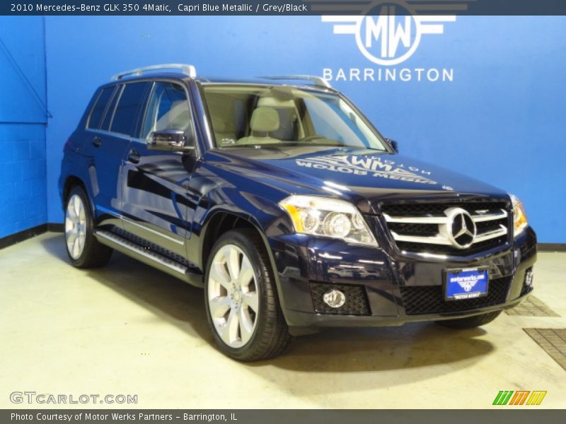 Capri Blue Metallic / Grey/Black 2010 Mercedes-Benz GLK 350 4Matic