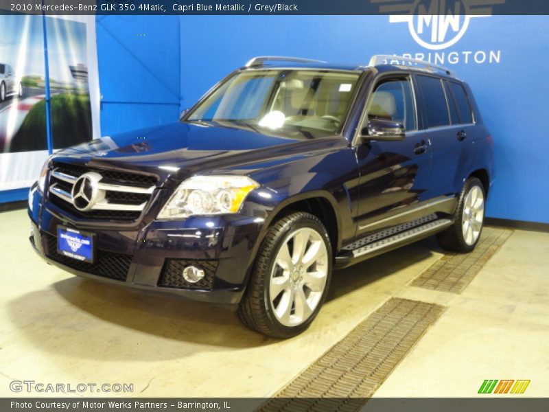 Capri Blue Metallic / Grey/Black 2010 Mercedes-Benz GLK 350 4Matic