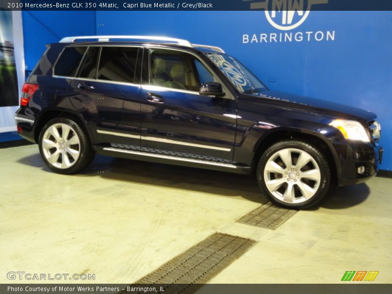Capri Blue Metallic / Grey/Black 2010 Mercedes-Benz GLK 350 4Matic