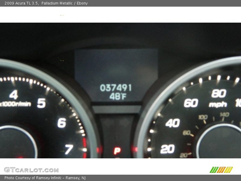 Palladium Metallic / Ebony 2009 Acura TL 3.5