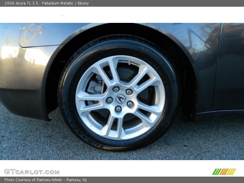 Palladium Metallic / Ebony 2009 Acura TL 3.5